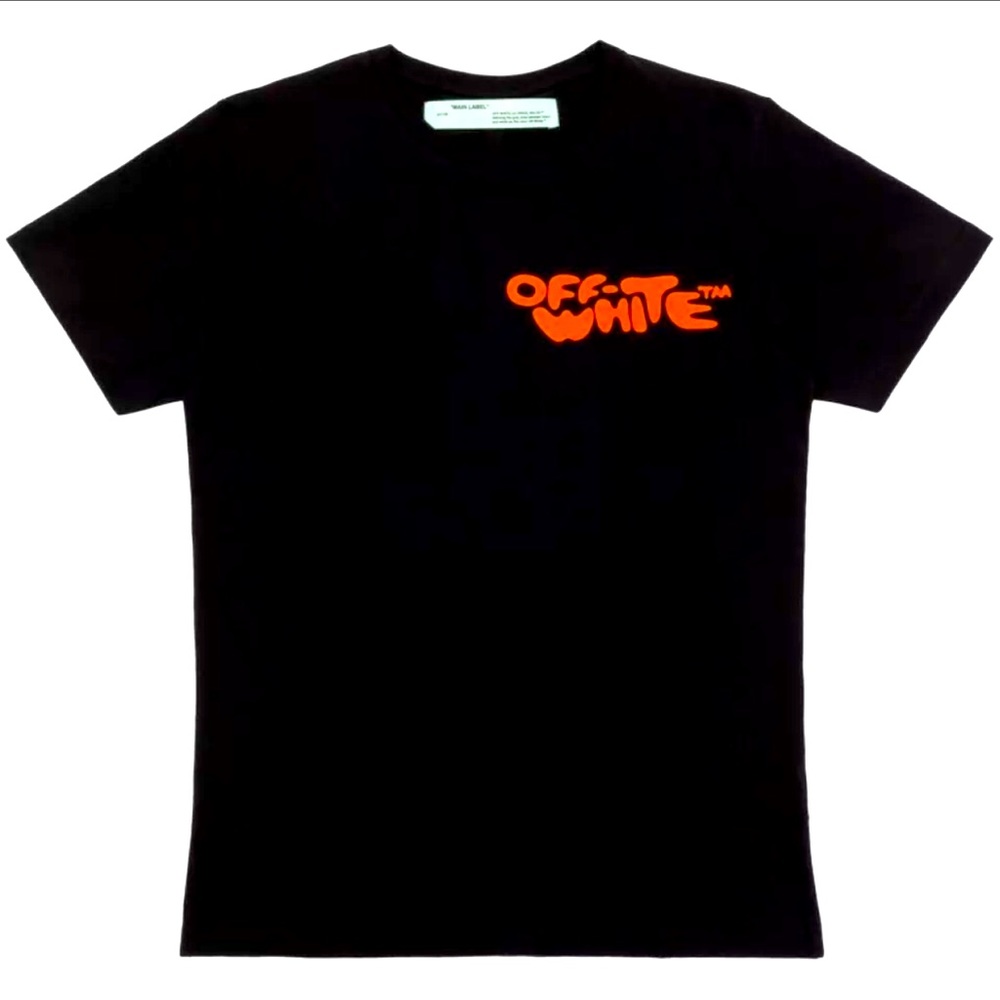 $397 Off-White Orange Logo Impressionism T Shirt SS19 - Sz. M